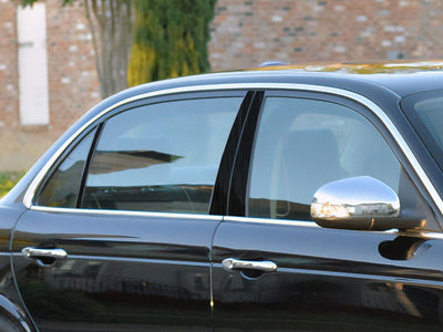 jaguar xj-series 2004-2008 Brushed Aluminum Black Pillar Cover Diagram
