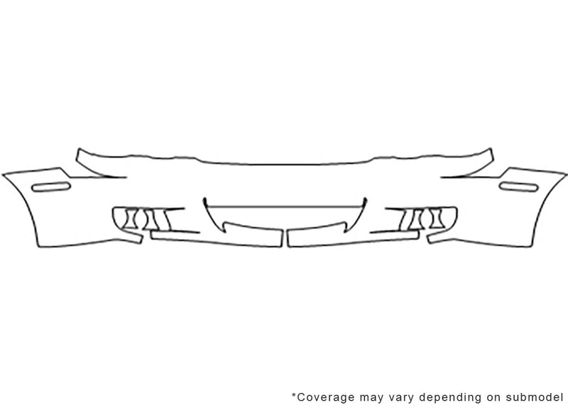 xj-type 3M Clear Bra Bumper Precut PPF Diagram