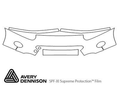 xk-type Avery Dennison Clear Bra Bumper Precut PPF Diagram
