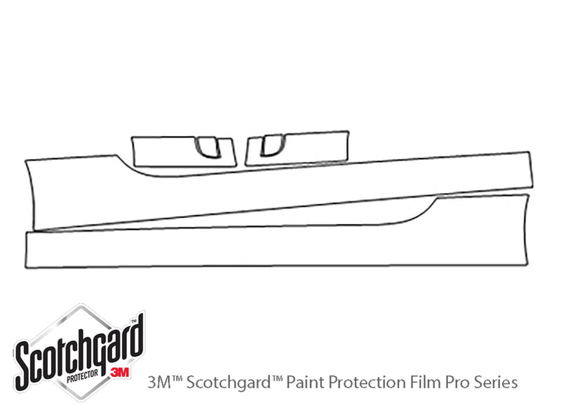 xk-type 3M Clear Bra Door Cup Precut PPF Diagram