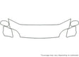 xk-type 3M Clear Bra Hood Precut PPF Diagram