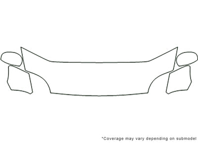 xk-type 3M Clear Bra Hood Precut PPF Diagram