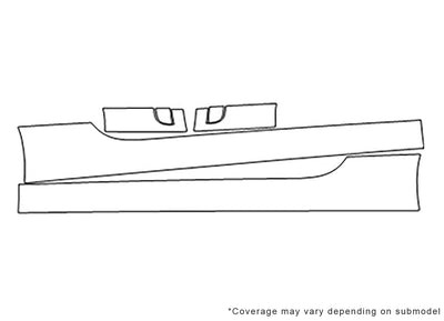 xk-type 3M Clear Bra Door Cup Precut PPF Diagram