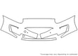 xk-type 3M Clear Bra Bumper Precut PPF Diagram