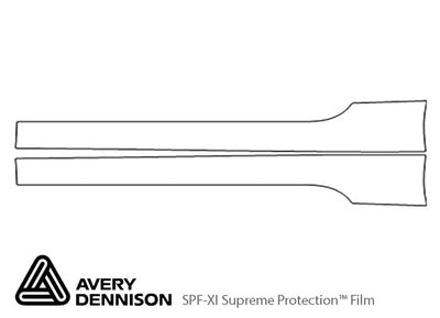 xk-type Avery Dennison Clear Bra Door Cup Precut PPF Diagram