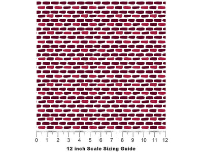 Jam Purple Brick Vinyl Film Pattern Size 12 inch Scale~Rwraps Jam Purple Brick Sizing Chart~3