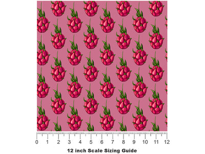 Japanese Godzilla Fruit Vinyl Film Pattern Size 12 inch Scale~Rwraps Japanese Godzilla Fruit Sizing Chart~2