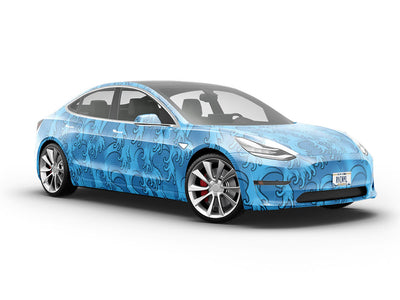 Japanese Waves Asian Vehicle Vinyl Wrap