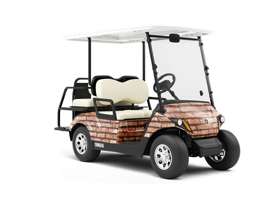 Jasper Orange Brick Wrapped Golf Cart