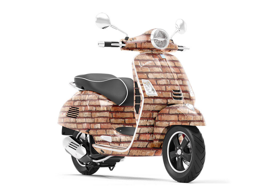 Jasper Orange Brick Vespa Scooter Wrap Film