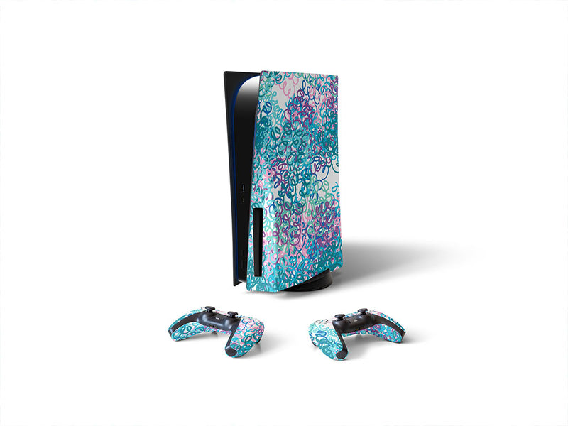 jazz doodle abstract geometric Sony PS5 DIY Skin