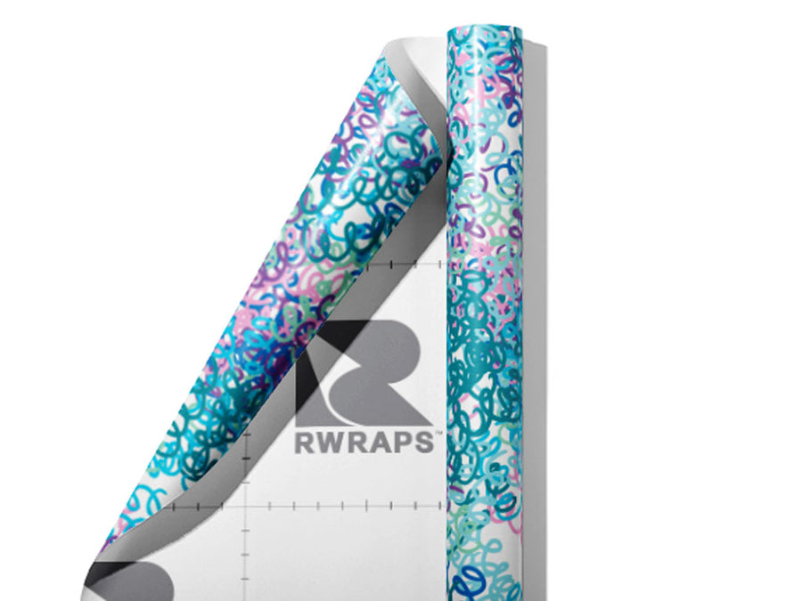 Jazz Doodle Abstract Wrap Film Sheets~Rwraps Series 914 Jazz Doodle Abstract Scrolled Sheet~3
