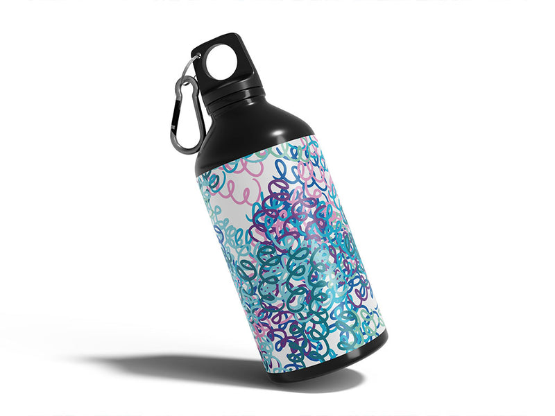 jazz doodle abstract geometric Water Bottle DIY Stickers