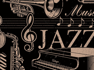 Jazz Essentials Music Vinyl Wrap Pattern~Rwraps Series 914 Digitally Printed Vinyl Wrap~0