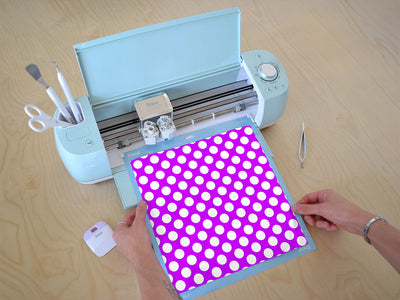 jazzberry pink polka dot Cricut Compatible Vinyl
