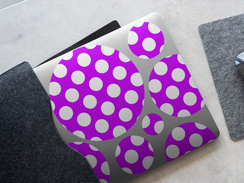 jazzberry pink polka dot DIY Laptop Stickers
