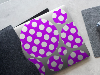 jazzberry pink polka dot DIY Laptop Stickers