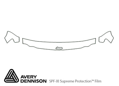 cherokee Avery Dennison Clear Bra Hood Precut PPF Diagram
