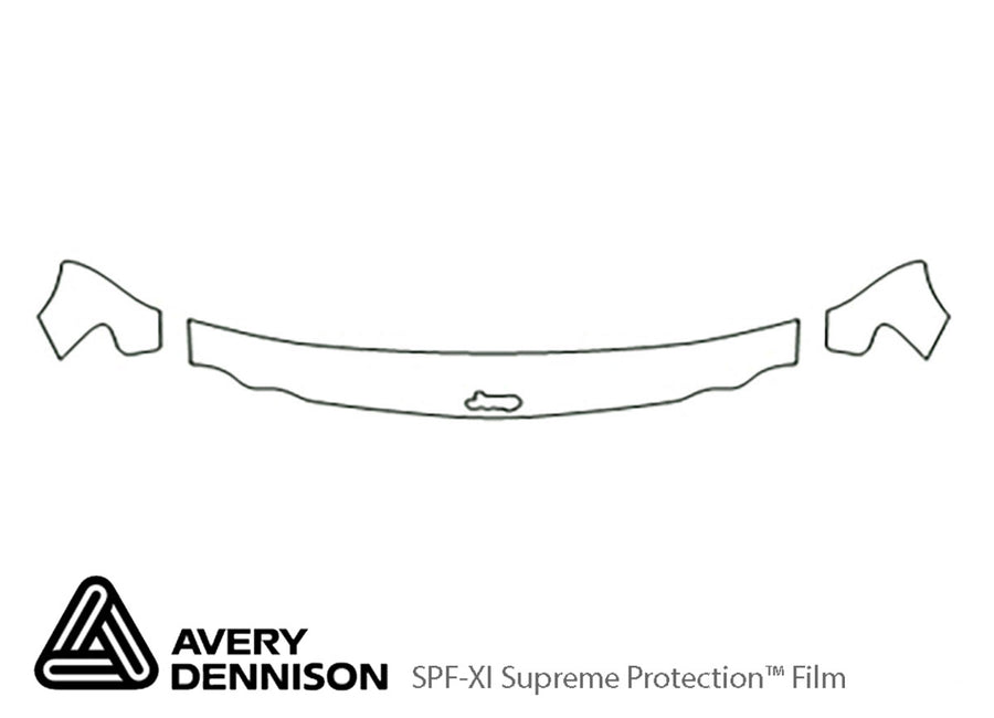 cherokee Avery Dennison Clear Bra Hood Precut PPF Diagram