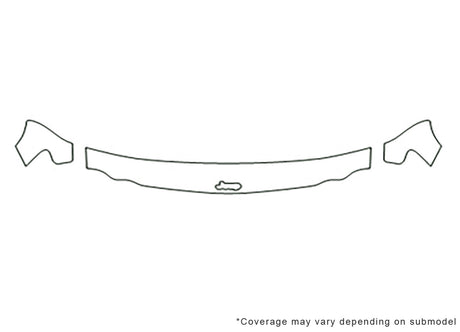 cherokee 3M Clear Bra Hood Precut PPF Diagram