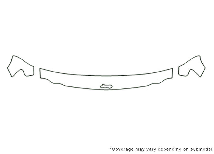 cherokee 3M Clear Bra Hood Precut PPF Diagram