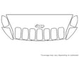 cherokee 3M Clear Bra Hood Precut PPF Diagram