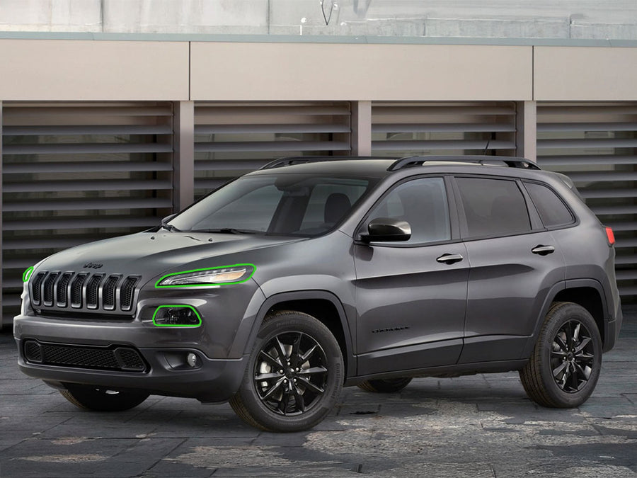 jeep cherokee 2014-2018 Headlight Protection Installation Location