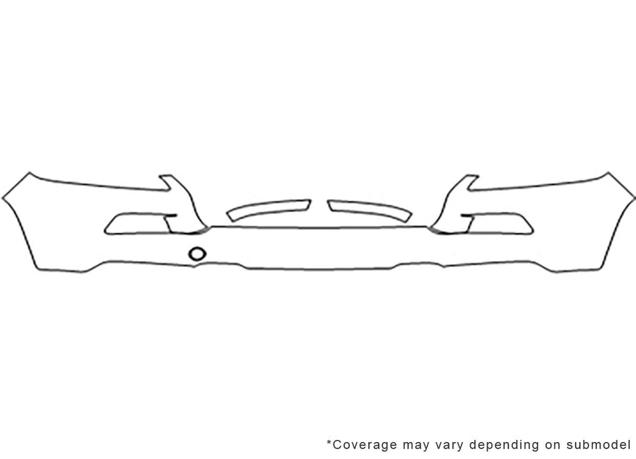 cherokee 3M Clear Bra Bumper Precut PPF Diagram
