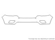 cherokee Avery Dennison Clear Bra Bumper Precut PPF Diagram