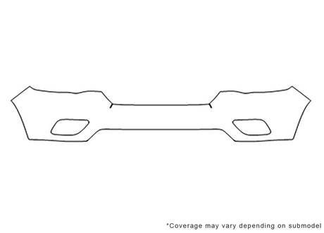 cherokee Avery Dennison Clear Bra Bumper Precut PPF Diagram