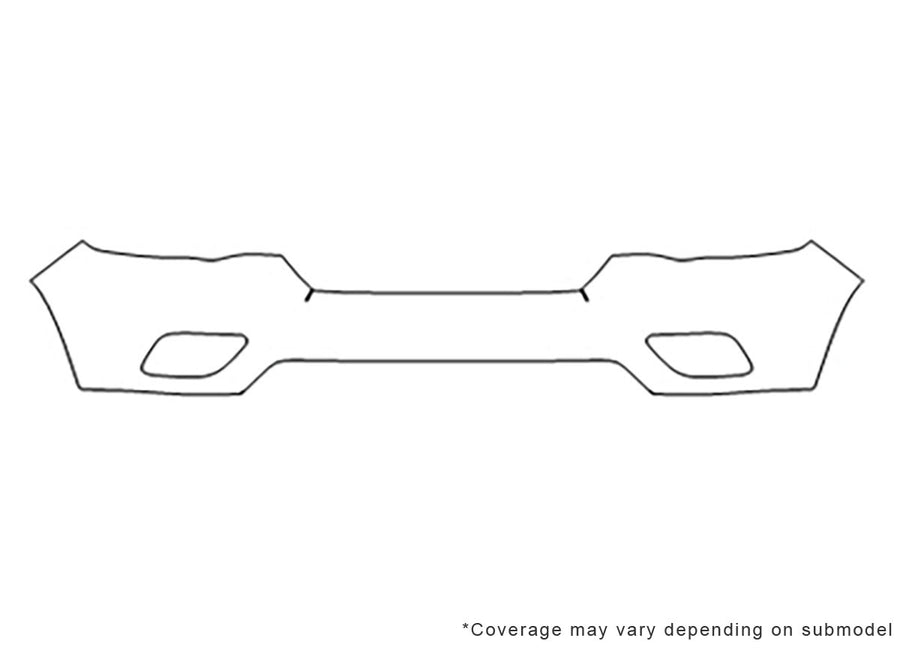 cherokee Avery Dennison Clear Bra Bumper Precut PPF Diagram