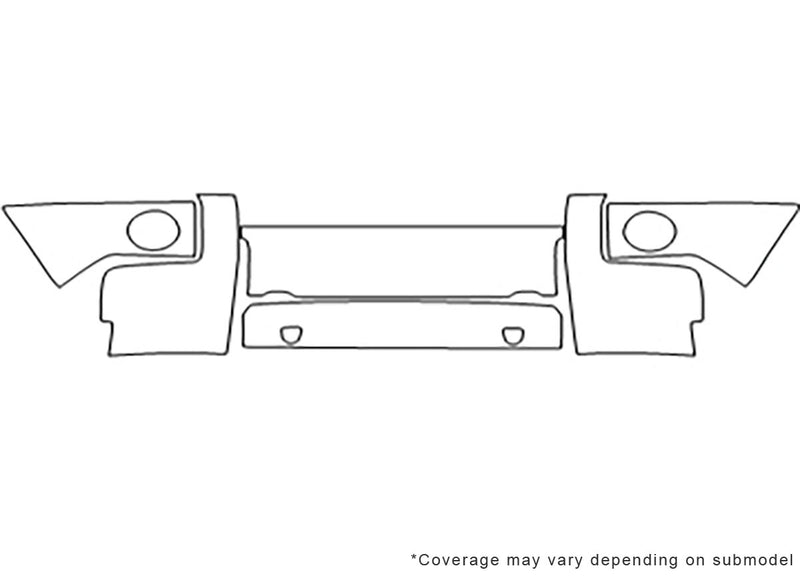 commander 3M Clear Bra Bumper Precut PPF Diagram