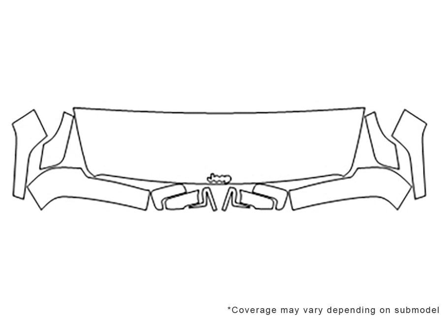 commander Avery Dennison Clear Bra Hood Precut PPF Diagram