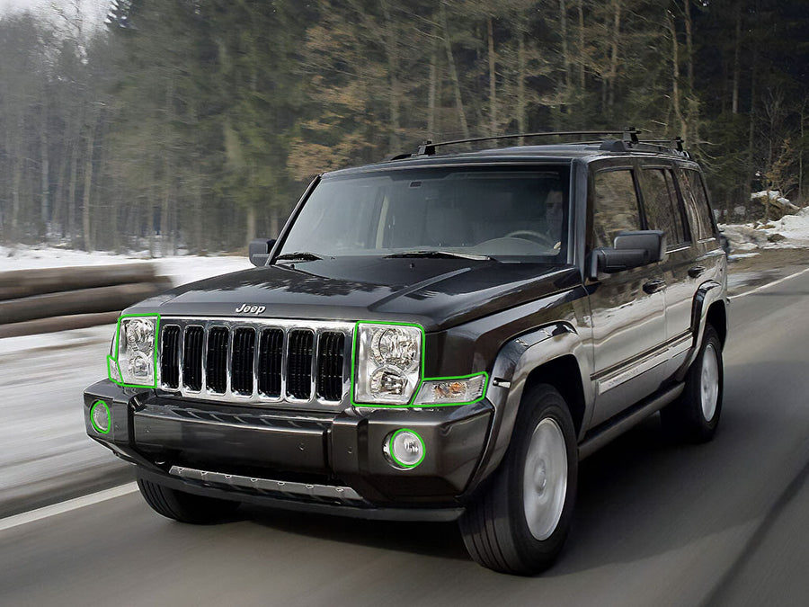 jeep commander 2006-2011 Headlight Protection Installation Location