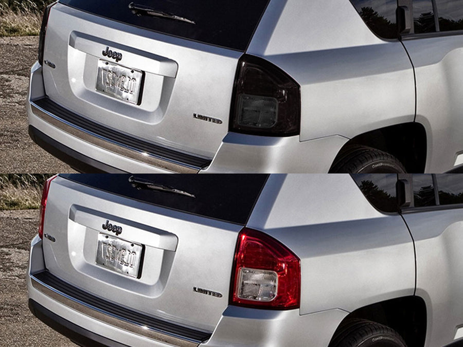 compass Before and After Smoked Taillights