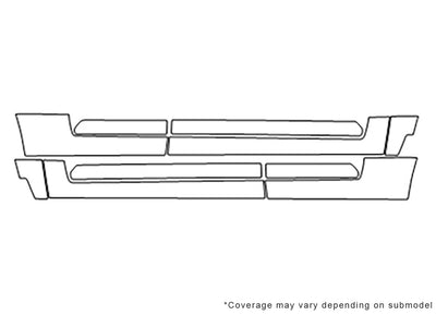 compass 3M Clear Bra Door Cup Precut PPF Diagram