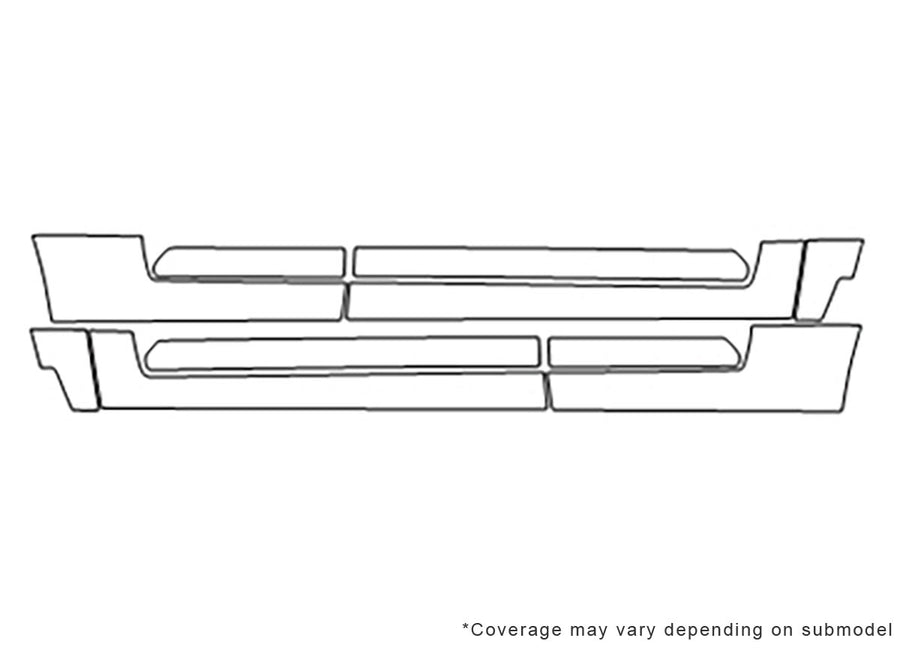 compass 3M Clear Bra Door Cup Precut PPF Diagram
