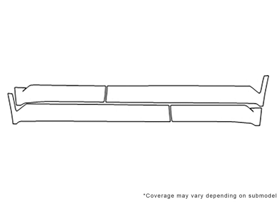 compass 3M Clear Bra Door Cup Precut PPF Diagram