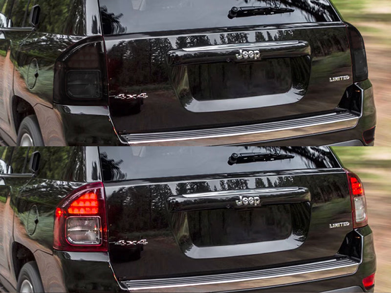 compass Before and After Smoked Taillights