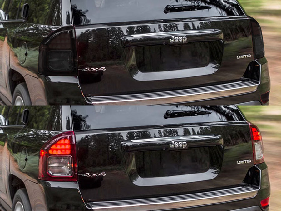 compass Before and After Smoked Taillights