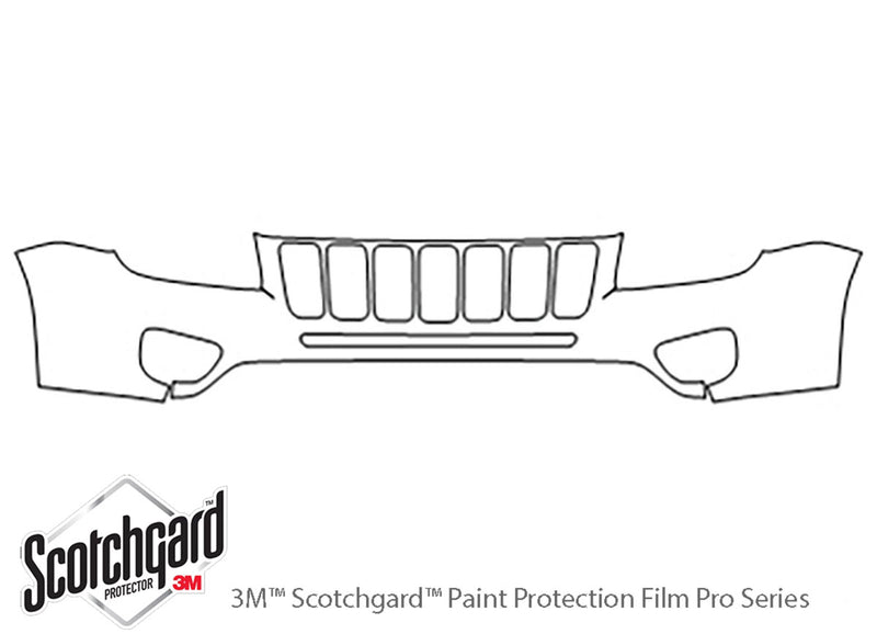 compass 3M Clear Bra Bumper Precut PPF Diagram
