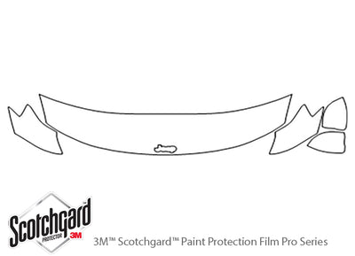 compass 3M Clear Bra Hood Precut PPF Diagram