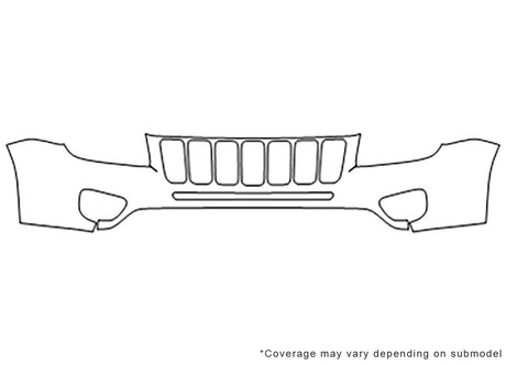 compass 3M Clear Bra Bumper Precut PPF Diagram