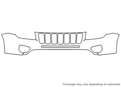 compass Avery Dennison Clear Bra Bumper Precut PPF Diagram