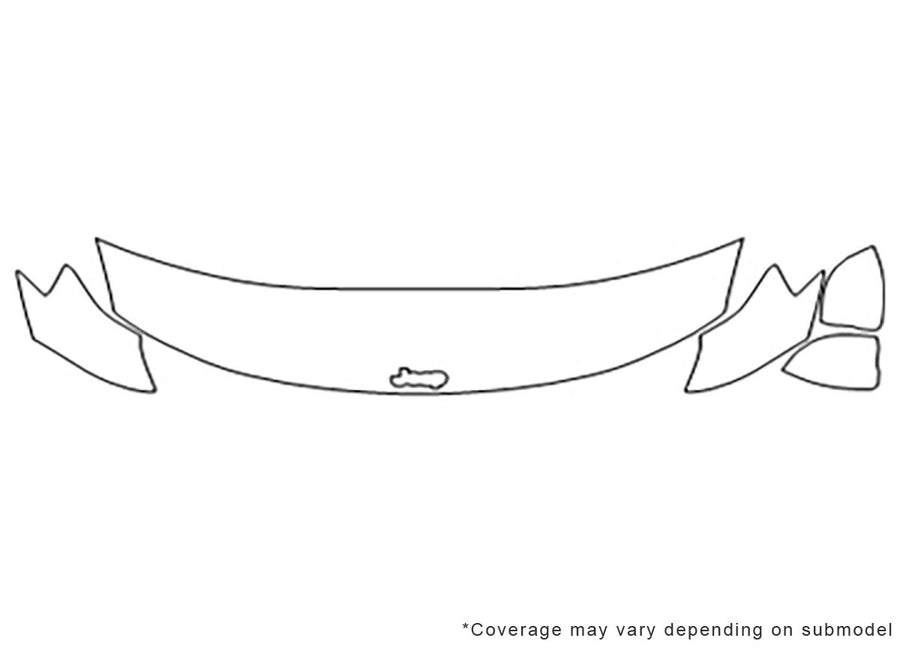 compass 3M Clear Bra Hood Precut PPF Diagram