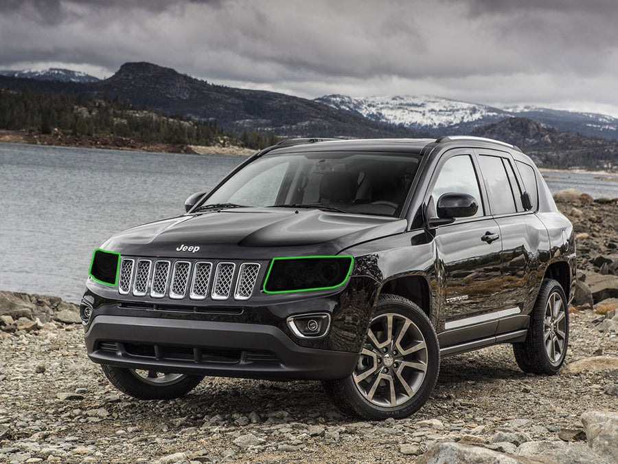 jeep compass 2011-2016 Headlight Tint Location