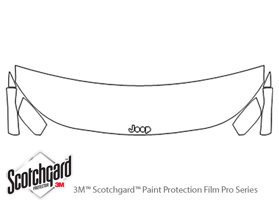 compass 3M Clear Bra Hood Precut PPF Diagram