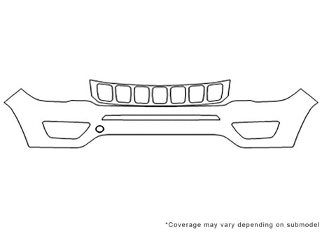compass 3M Clear Bra Bumper Precut PPF Diagram