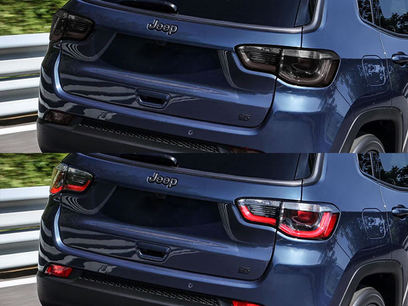 compass Before and After Smoked Taillights