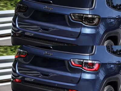 compass Before and After Smoked Taillights